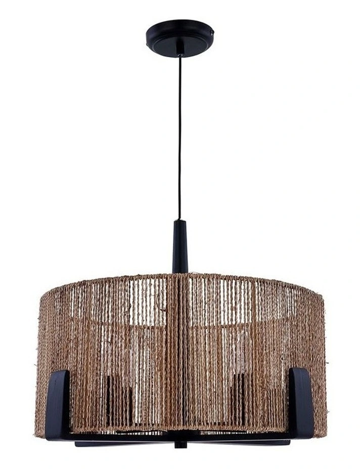 Capsule Ratten Pendant Light Natural Black