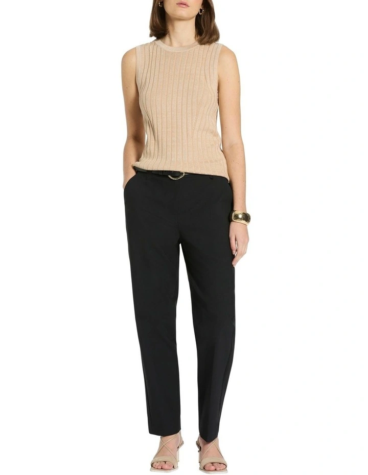 Carmella Rib Knit Tank in Sandstone