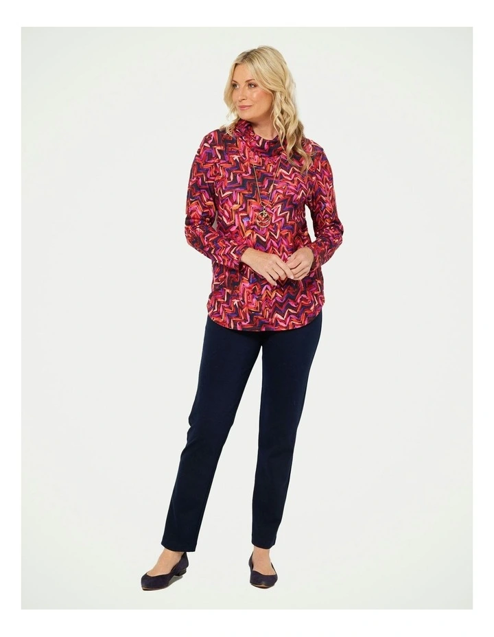 Ponti Narrow Leg Pant in Navy