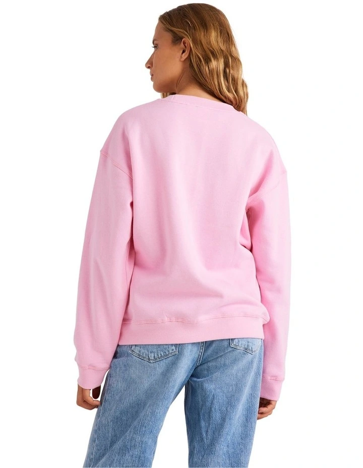 Endless Days Crew Neck Sweater in Pink