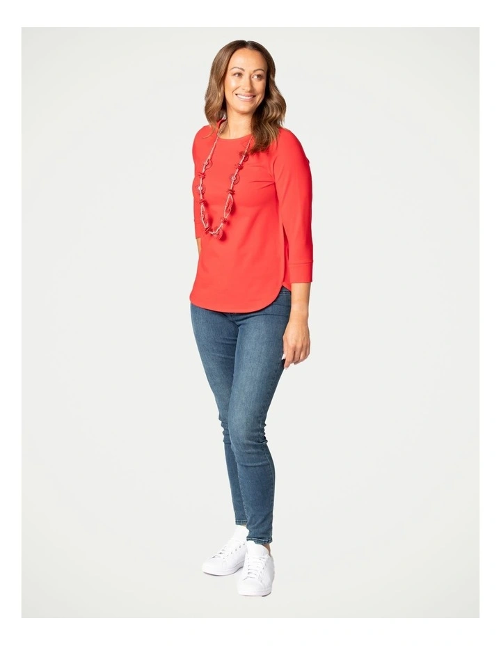 Eternity Modal Cotton Bind Top in Red