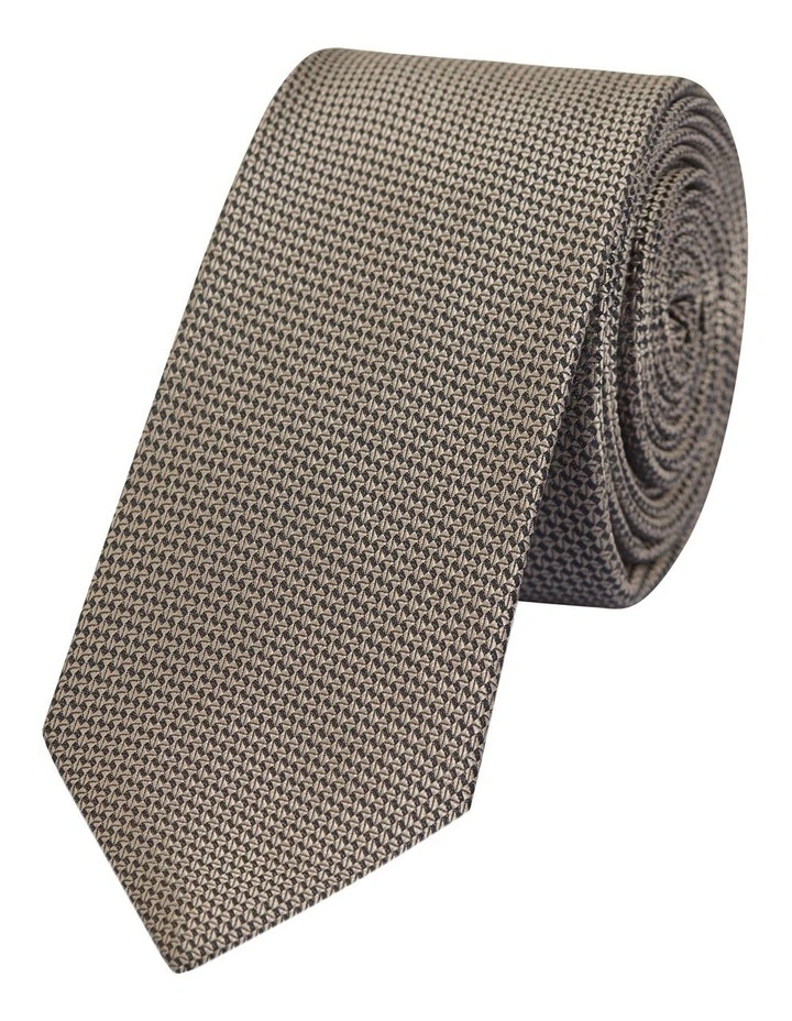 Textured Jacquard Tie in Pewter