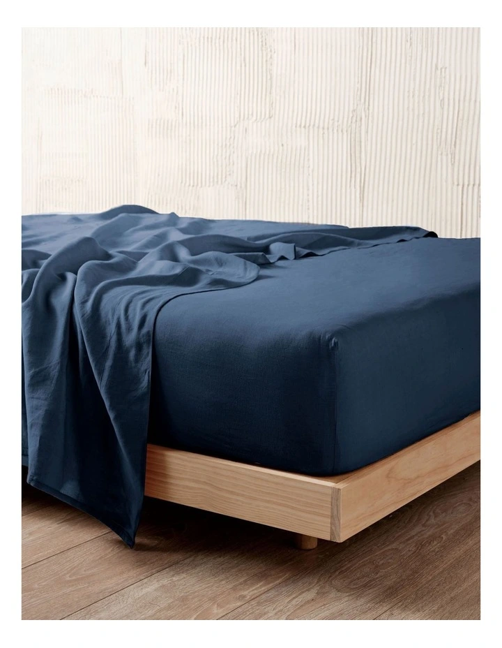 Nimes Fitted Sheet in Navy