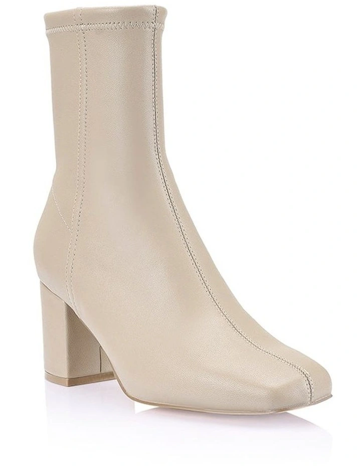 Stretch Kid Leather Juan II Sock Boots in Nude