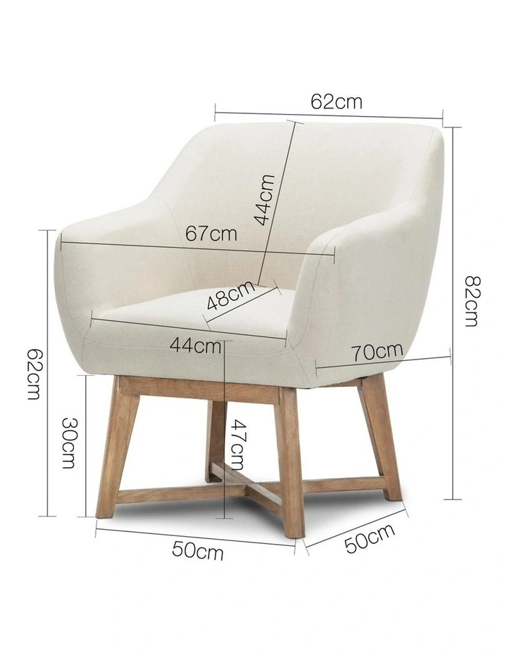 Aston Fabric Armchair in Beige