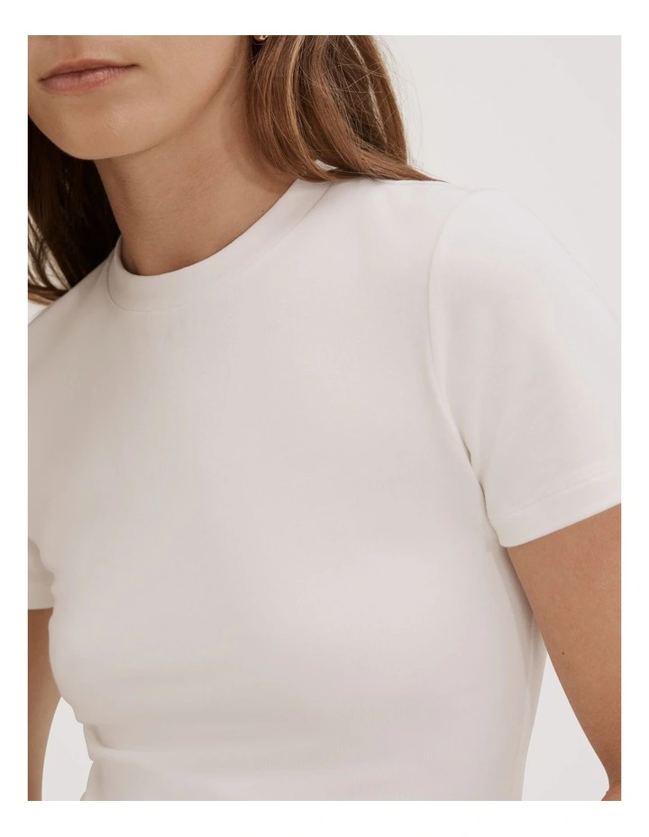 Australian Cotton Fitted T-Shirt in White