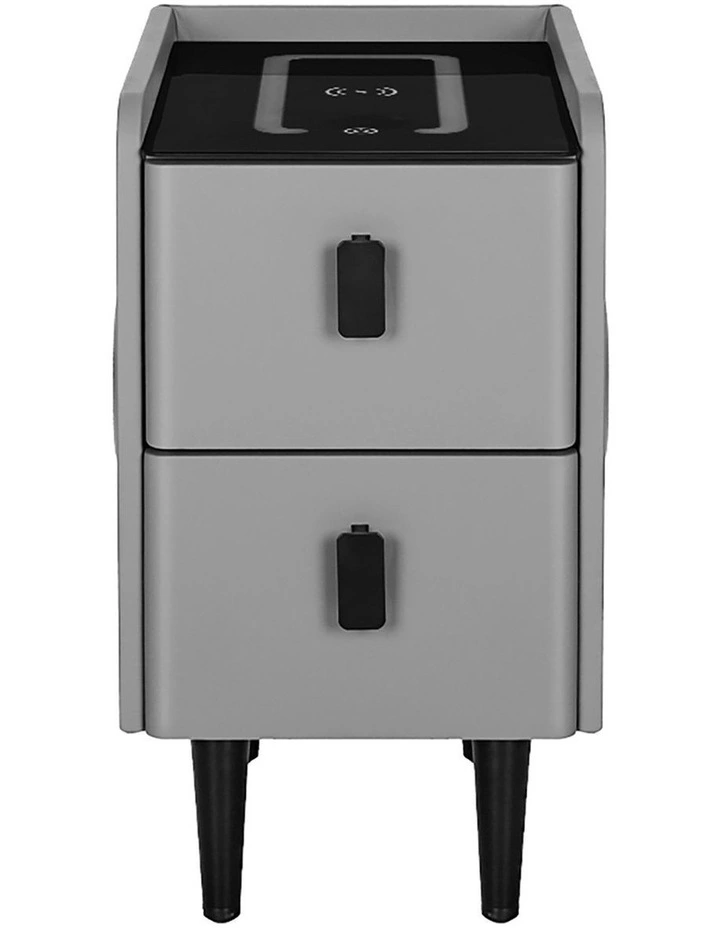 Smart Bedside Table with Wireless Charging in Aida Grey