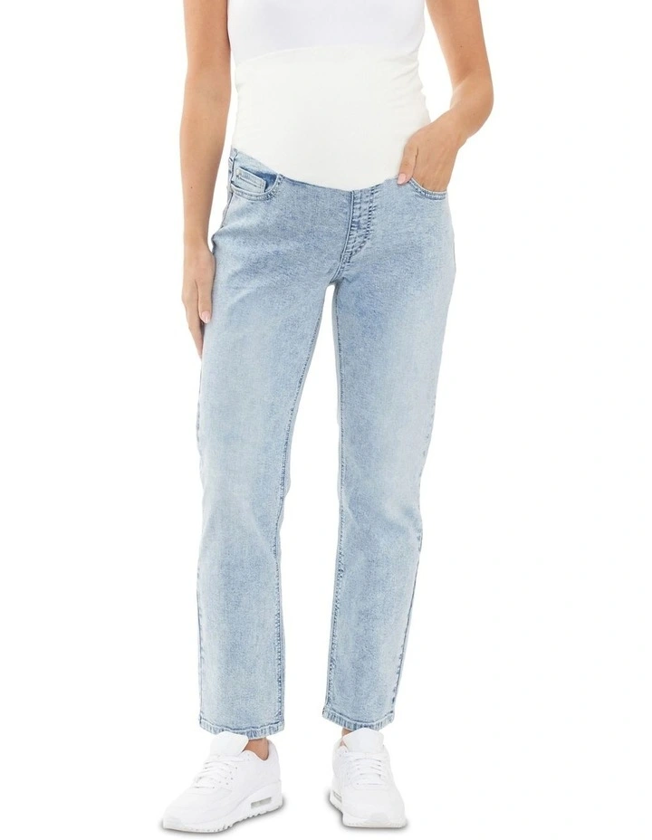Nova Over Bump Crop Jean in Blue Haze