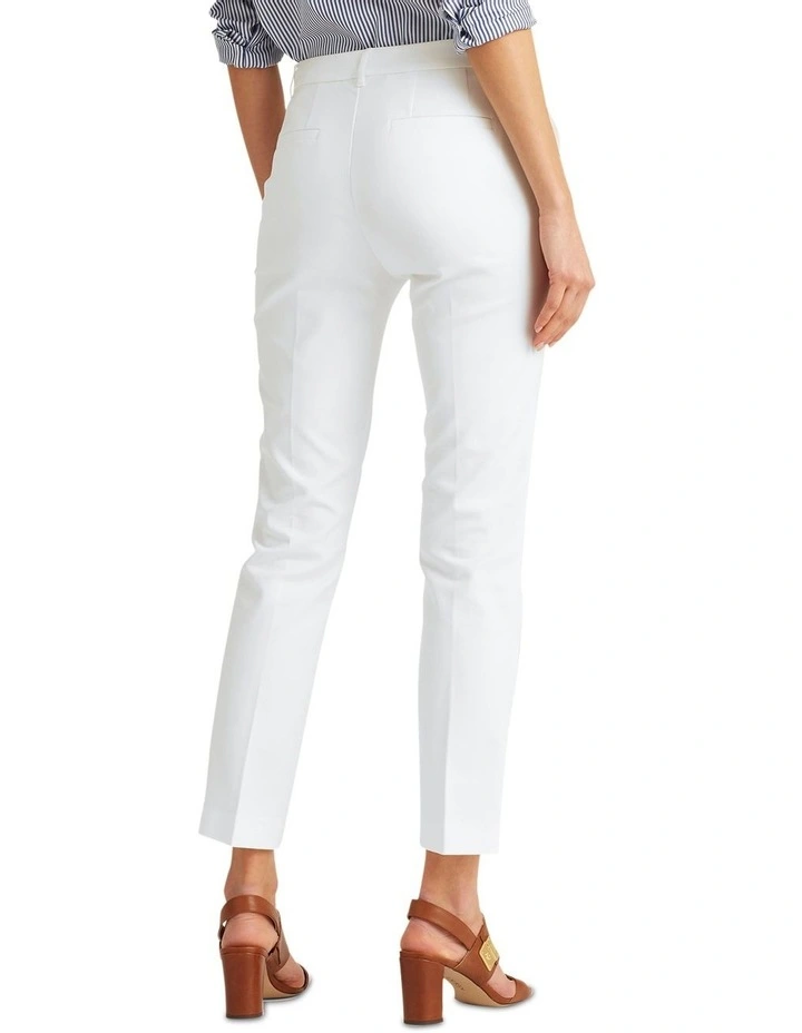 Stretch Cotton-Blend Pant in White