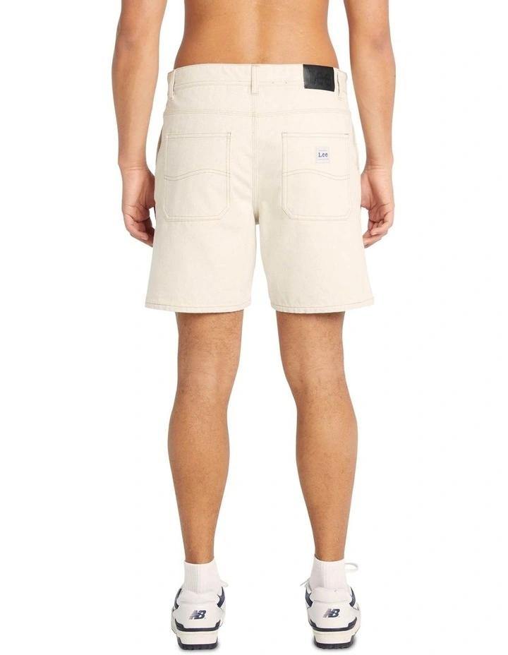 Worker Short in Ecru Static