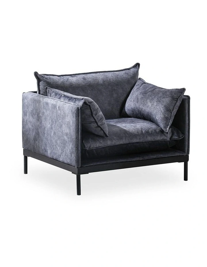 Sinclair Single Seater Sofa In Charcoal