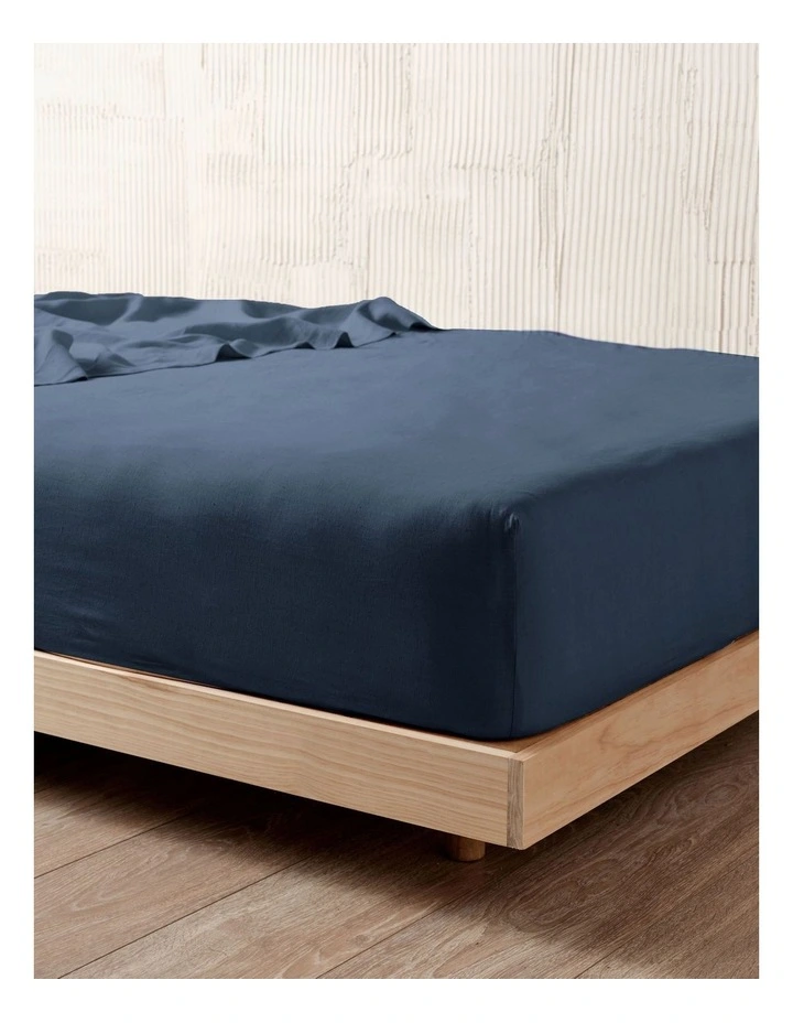 Nimes Fitted Sheet in Navy
