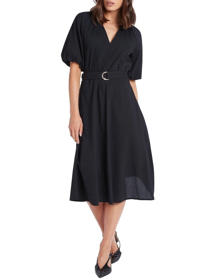 Clover Cotton Dress in Black