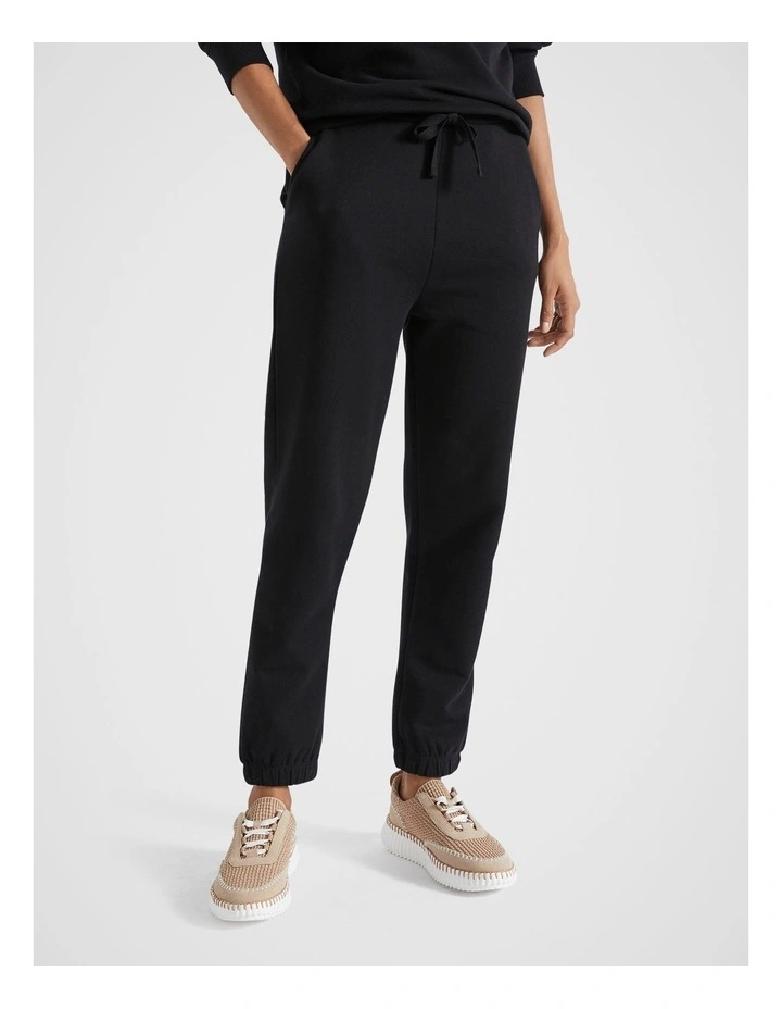 Heritage Terry Trackpant in Black