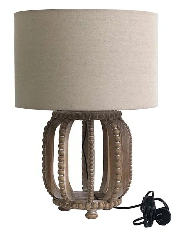 Sorrento Table Lamp in Natural/Distressed White