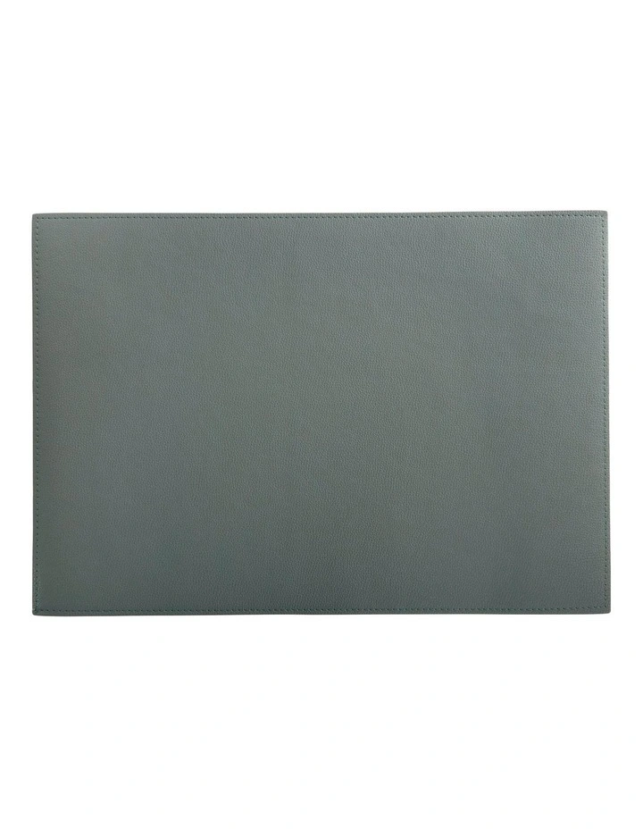 Table Accents Leather Look Cowhide Placemat 43x30cm Grey