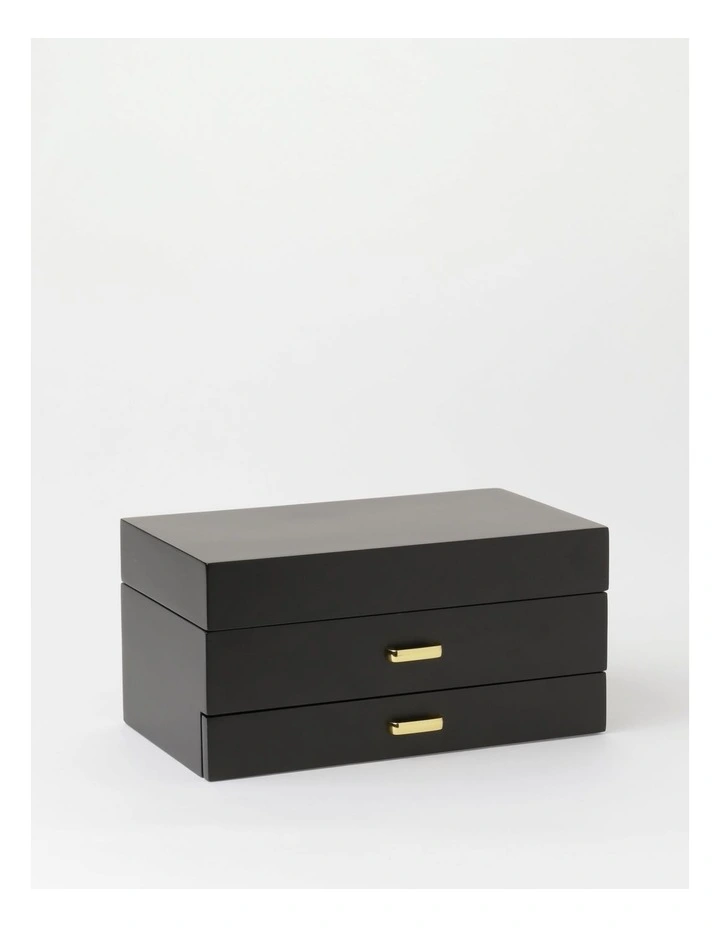Multi Drawer Jewellery Box in Black