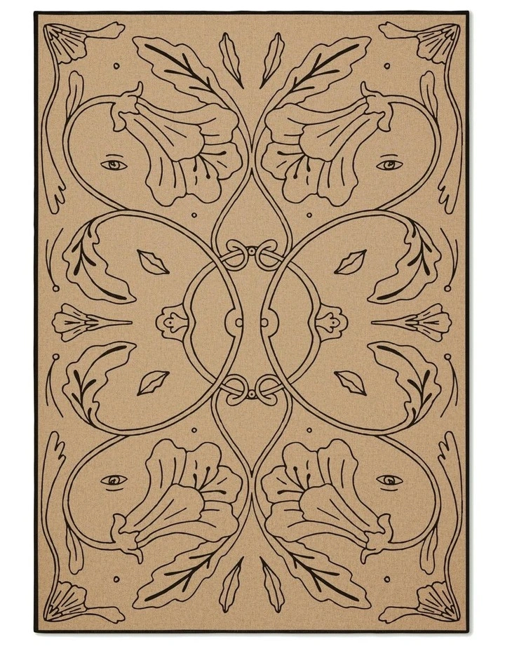 Beauty Washable New Jute Area Rug in Dark Brown