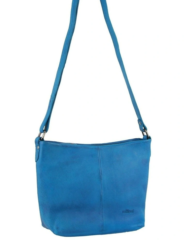 Nappa Leather Cross-Body Bag in Aqua