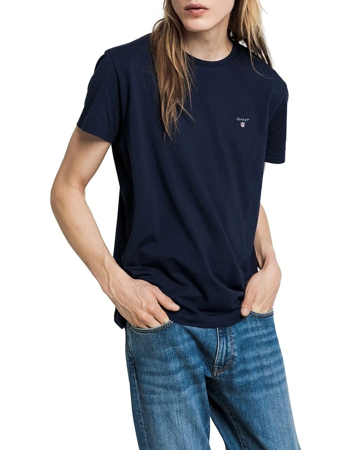Solid Short Sleeve T-Shirt in Blue