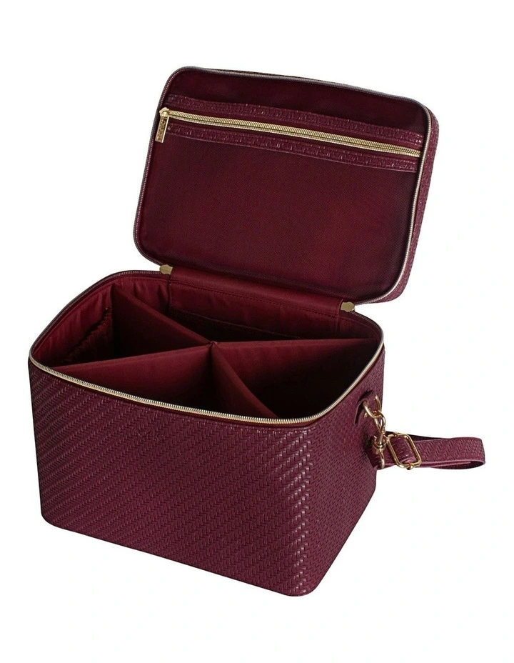 Herringbone Carry All Bag in Plum