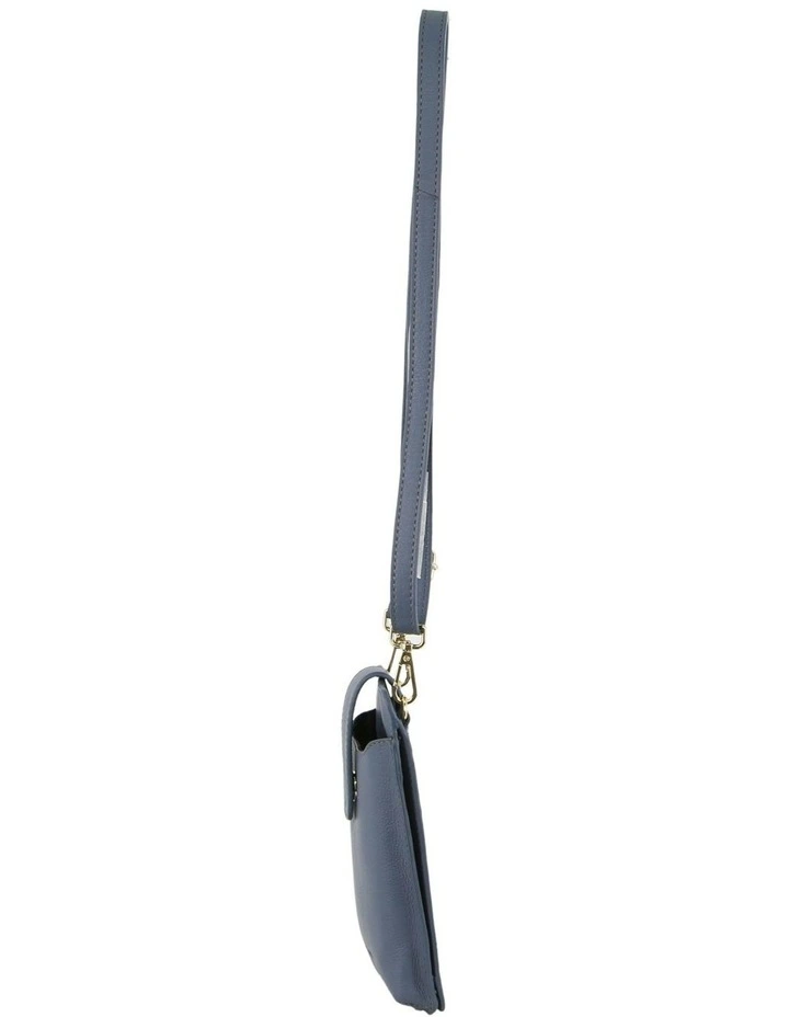 Leather Phone Bag in Teal