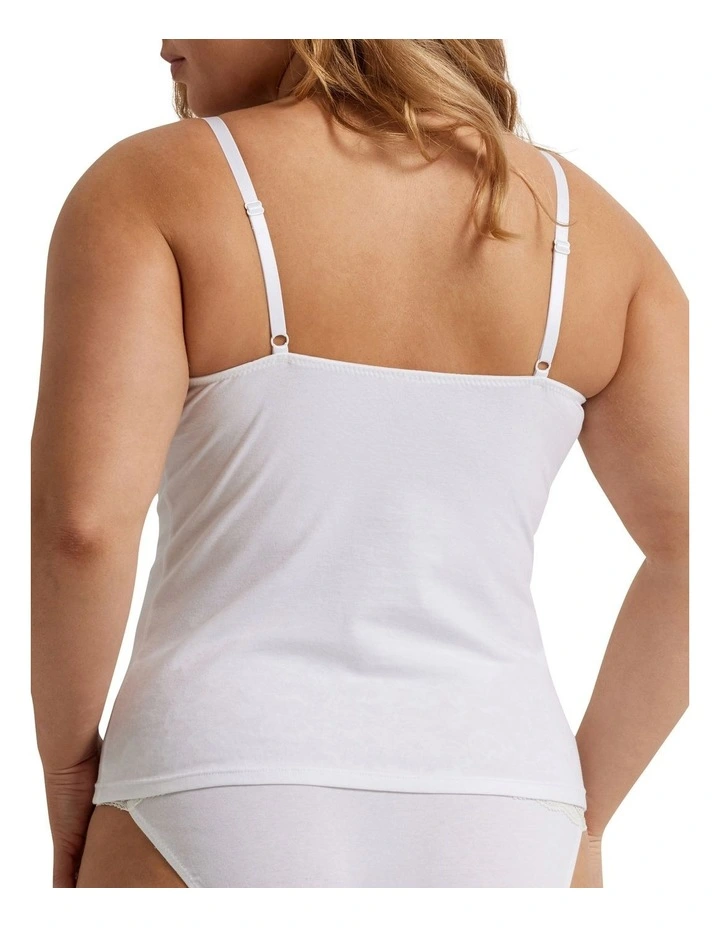 Cotton & Lace Camisole in White