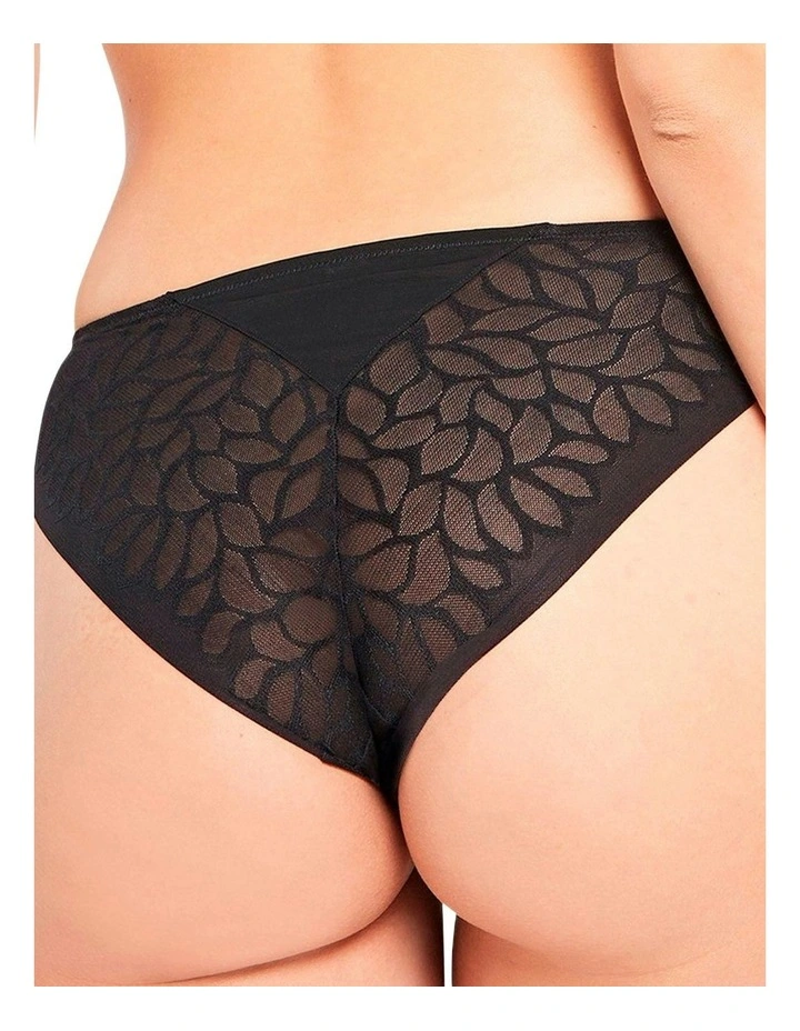 Perfect Curves Smooth Lace Bikini Brief in Black