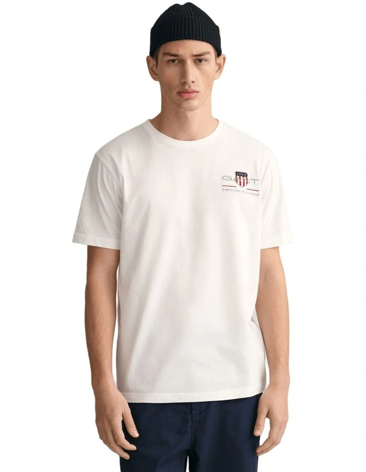 Embroidered Archive Shield T-Shirt in White