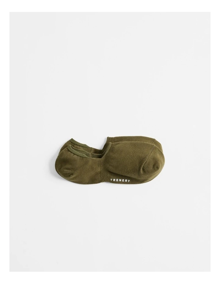 Classic No Show Sock in Olive Green