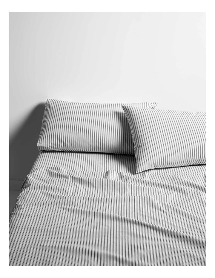 Ticking Stripe Sheet Set in Charcoal