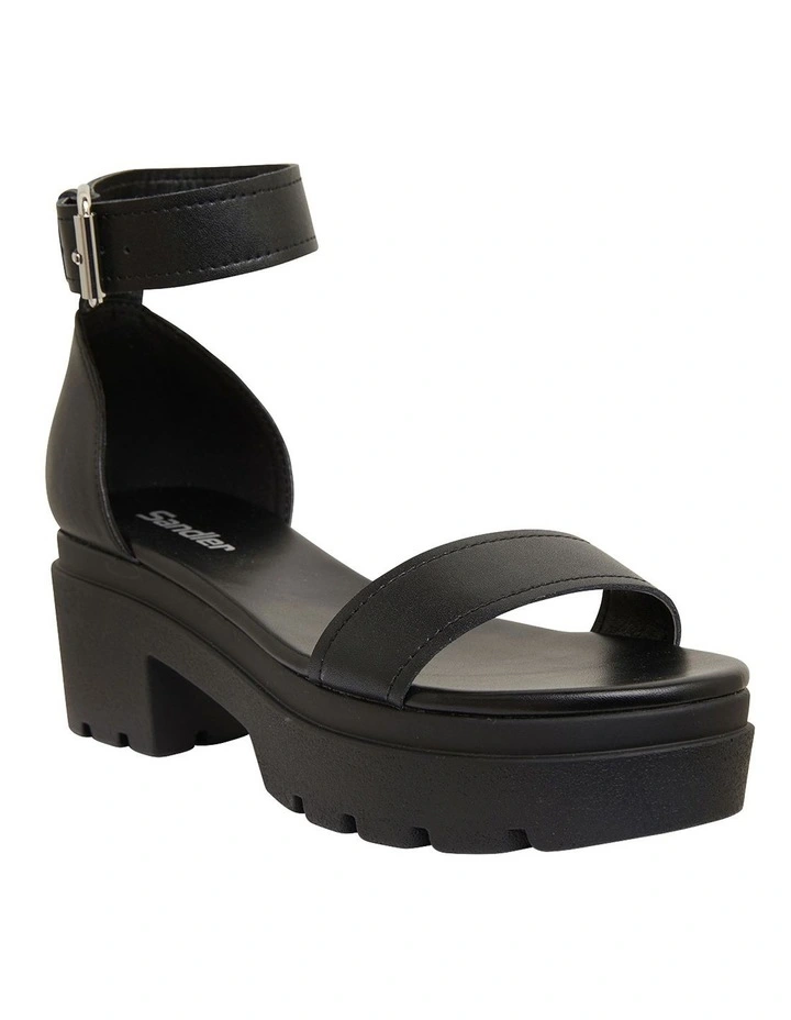 Cameron Black Smooth Sandals