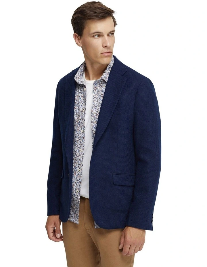 Milton Wool Rich Blazer in Dark Blue