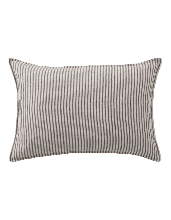 Abbotson Ticking Stripe Breakfast Cushion in Carbon