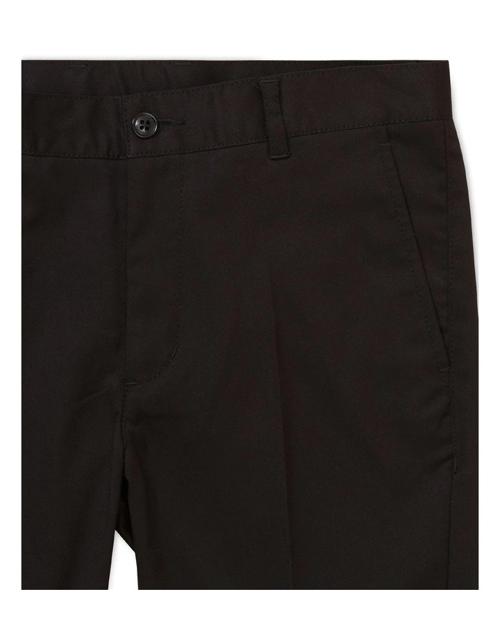 Youth Fit Plain Stretch Twill Suit Pant Black