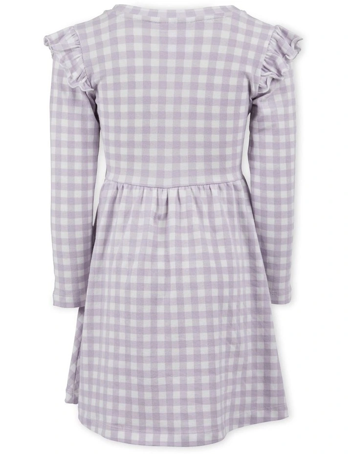 Checkers Dress (3-7 Years) in Purple