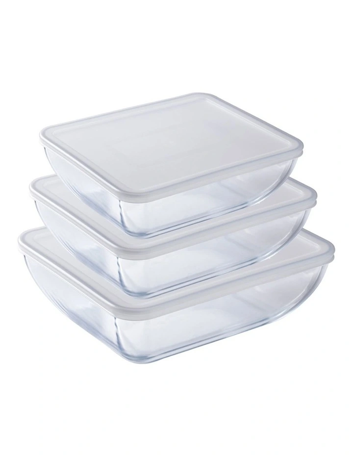 6 Piece Storage Set (3 dishes 3 lids)
