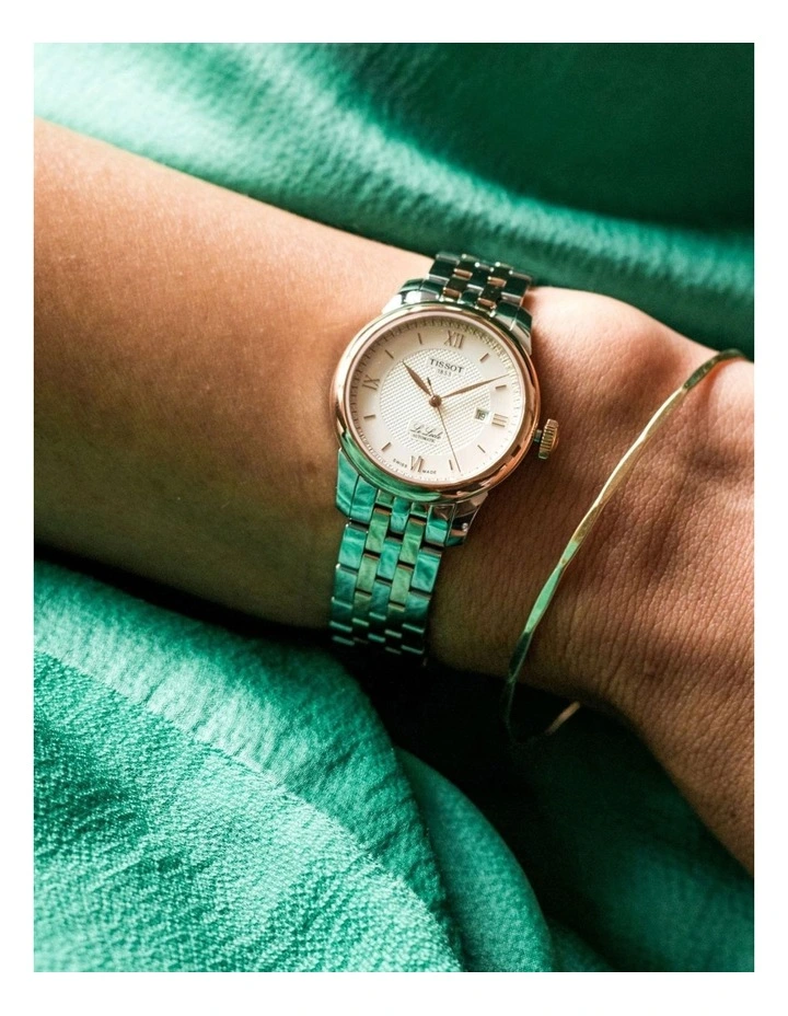 Le Locle Automatic Lady T0062072203800 Watch in Grey/Rose Gold