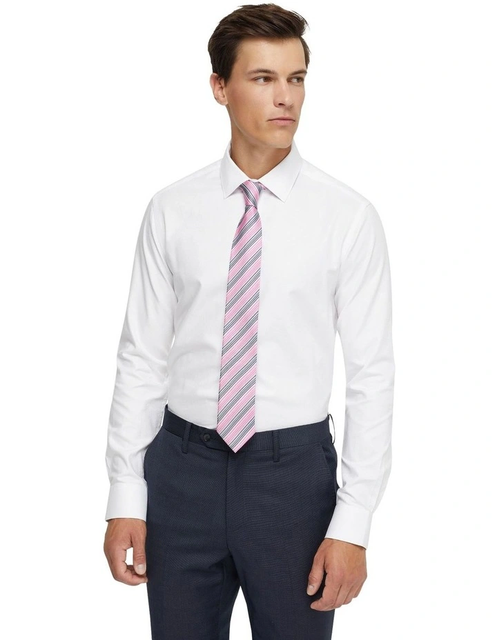 Beckton Cotton Dobby Shirt in White