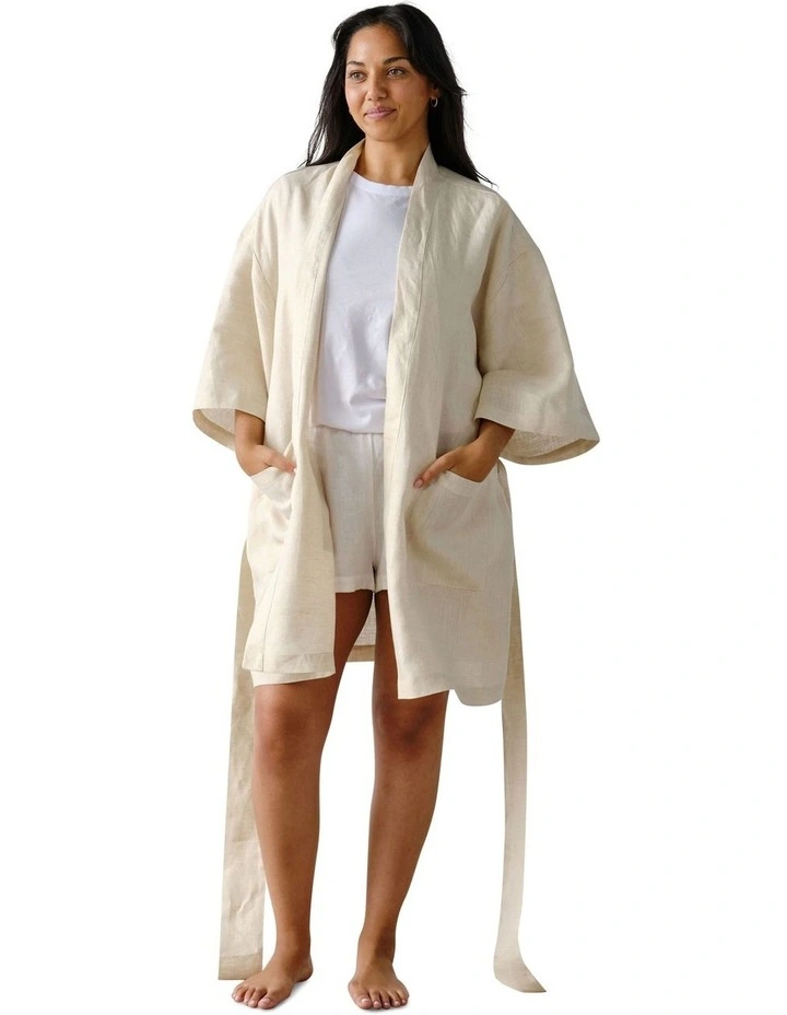 Nimes Short Robe in Natural