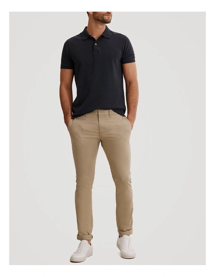 Verified Australian Cotton Slim Fit Stretch Chino in Birch