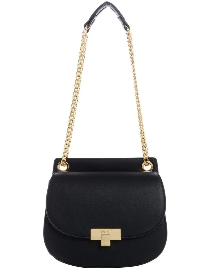 Torin Black Saddle Crossbody Bag