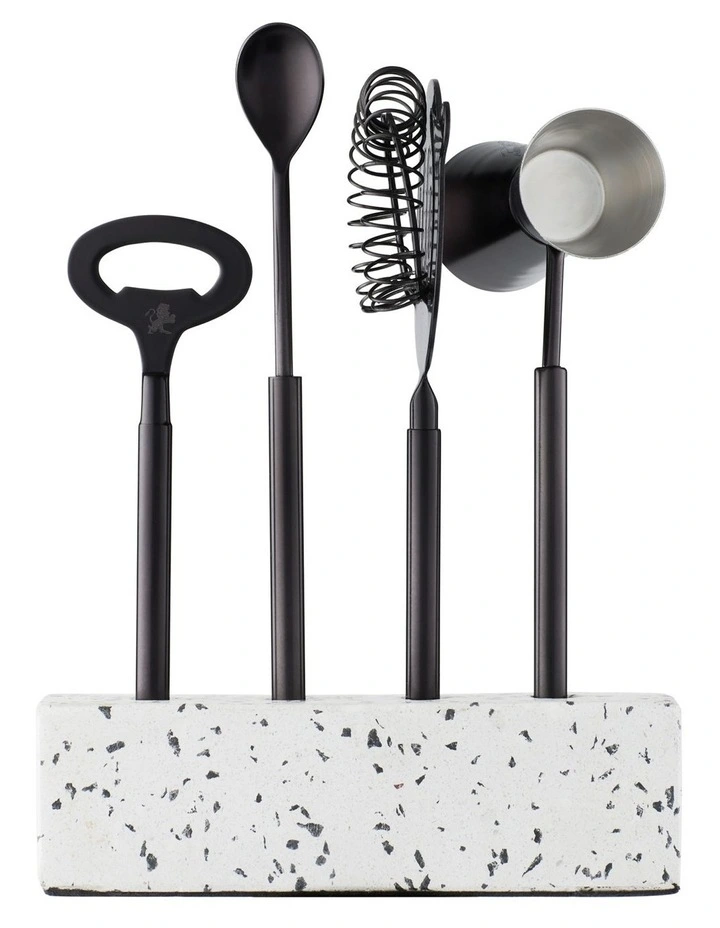 Cocktail & Co Royce Bar Tool Set 4pc Blk/Terz Gift Boxed