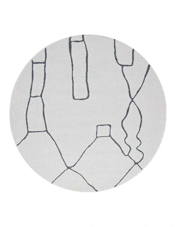 Paradise Amy Round Rug in Grey
