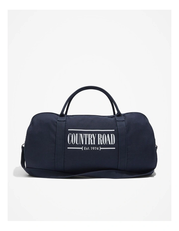 Australian Cotton Heritage Zip Canvas Tote in Navy