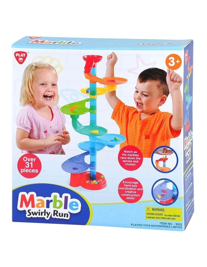 Marble Swirly Run Over 31 Pieces in Multicolor