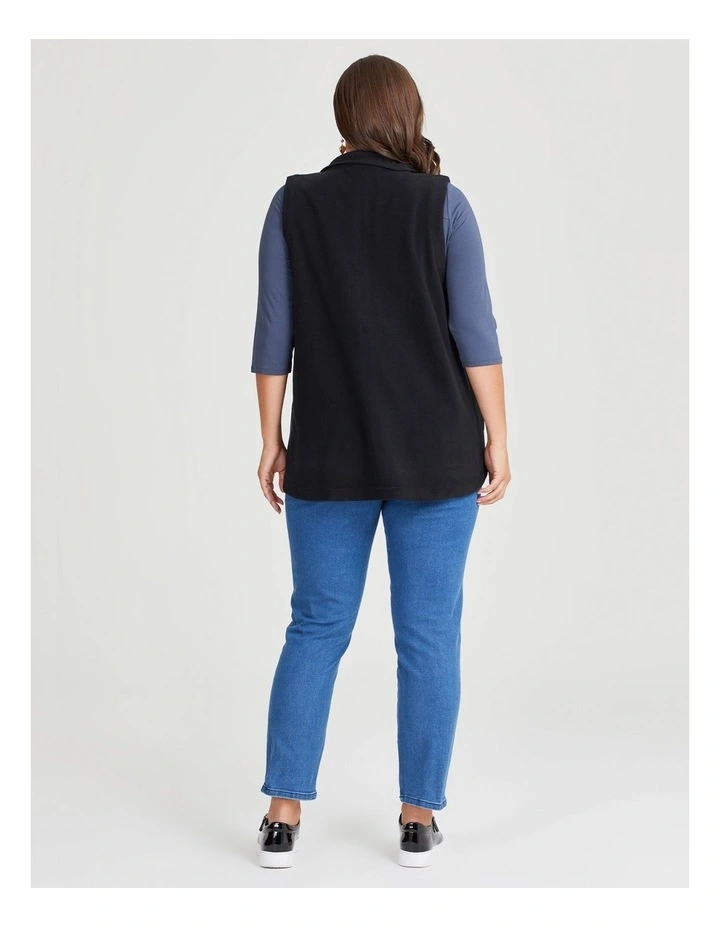 Polar Fleece Vest in Black