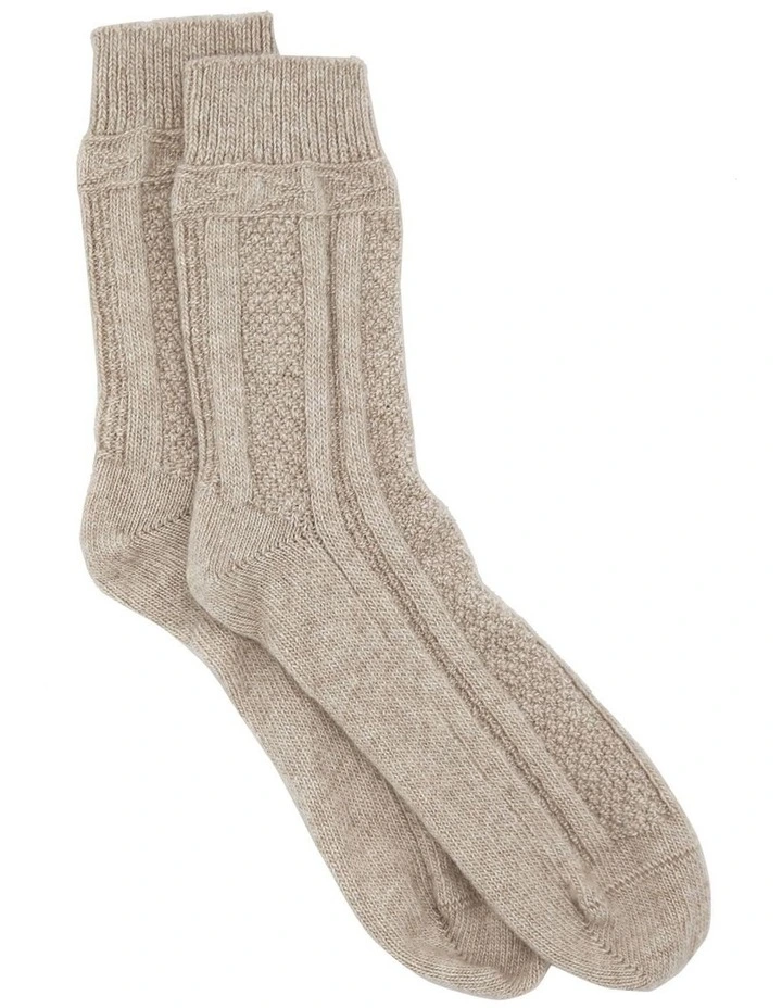 Camella Crew Sock in Sandstone