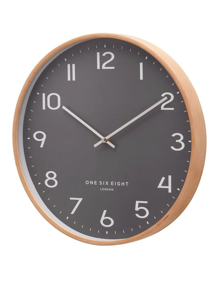 OLIVIA Silent Wall Clock 53cm in Grey