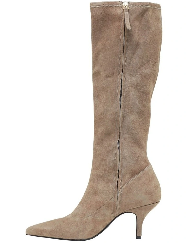 Rosa Stiletto Stretch Boot in Mink Grey